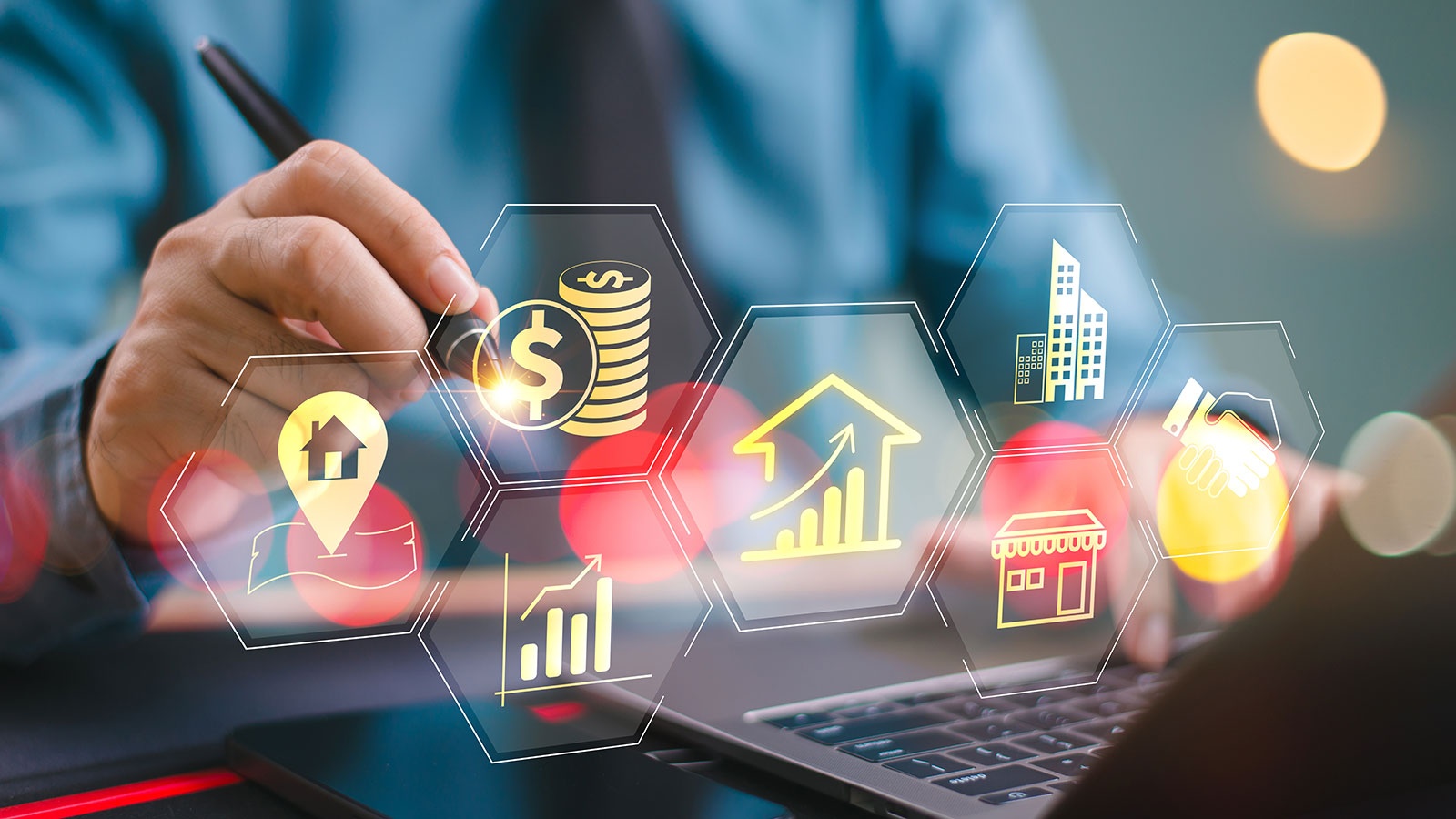 Collage images related to finance