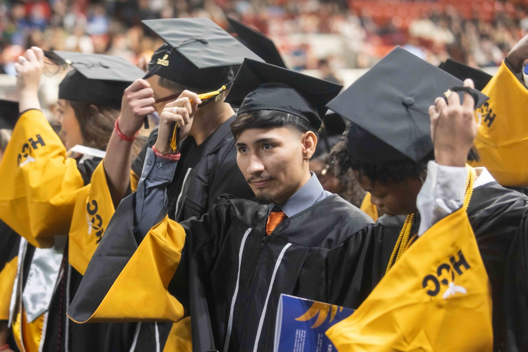 HCC graduates move their tassels during the Commencement Ceremony.