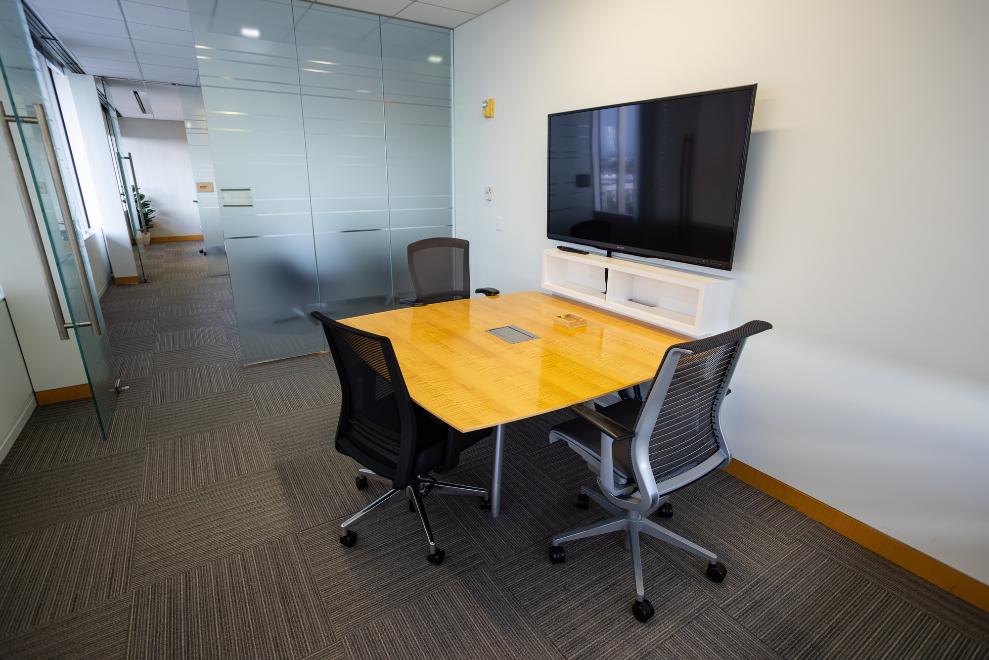 Interior shot of the working space in the Red Sea Room.
