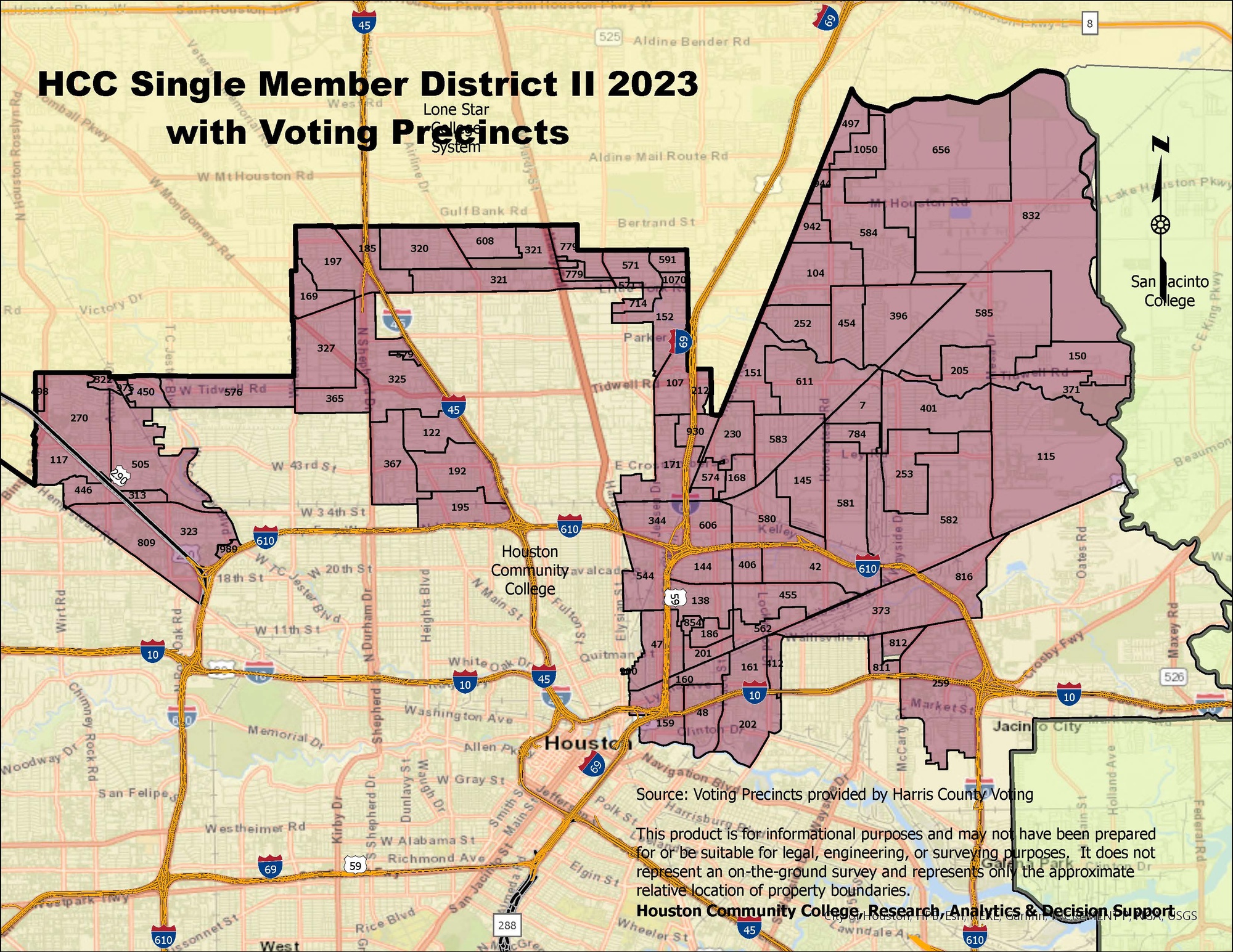 Single Member District II Map with precincts