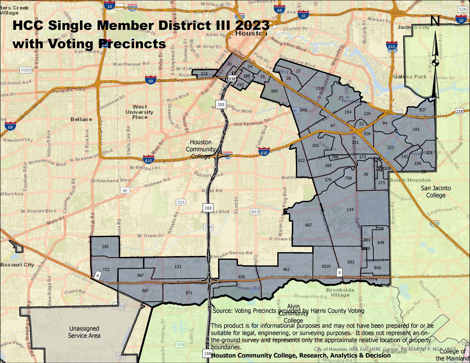 Single Member District III Map with precincts