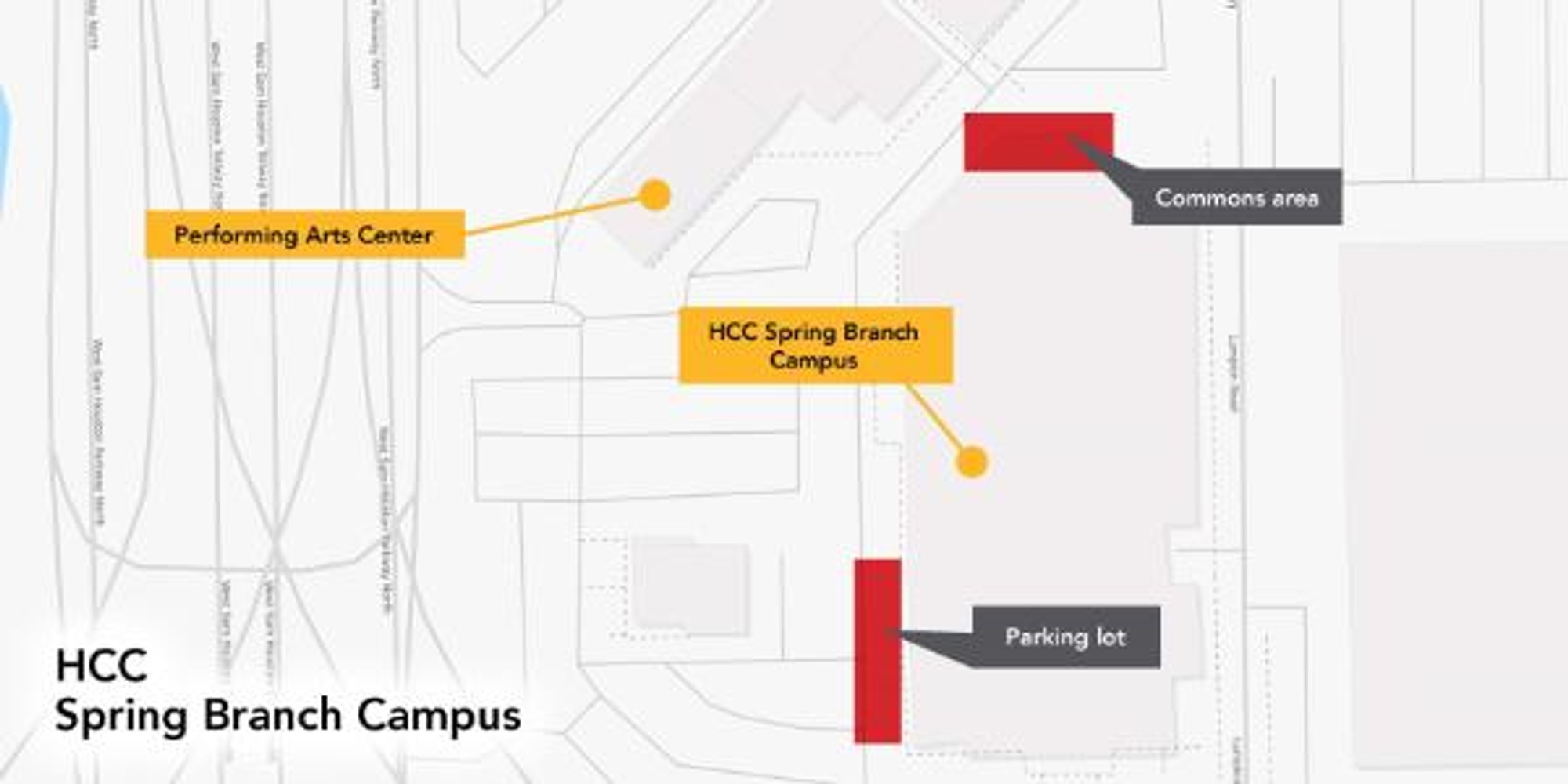 Map depicting the Wifi zones at Spring Branch campus
