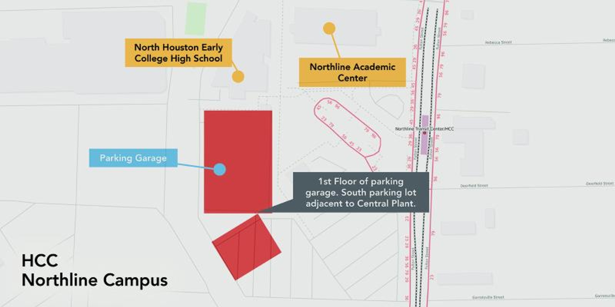 Map depicting the Wifi zones at North Line campus