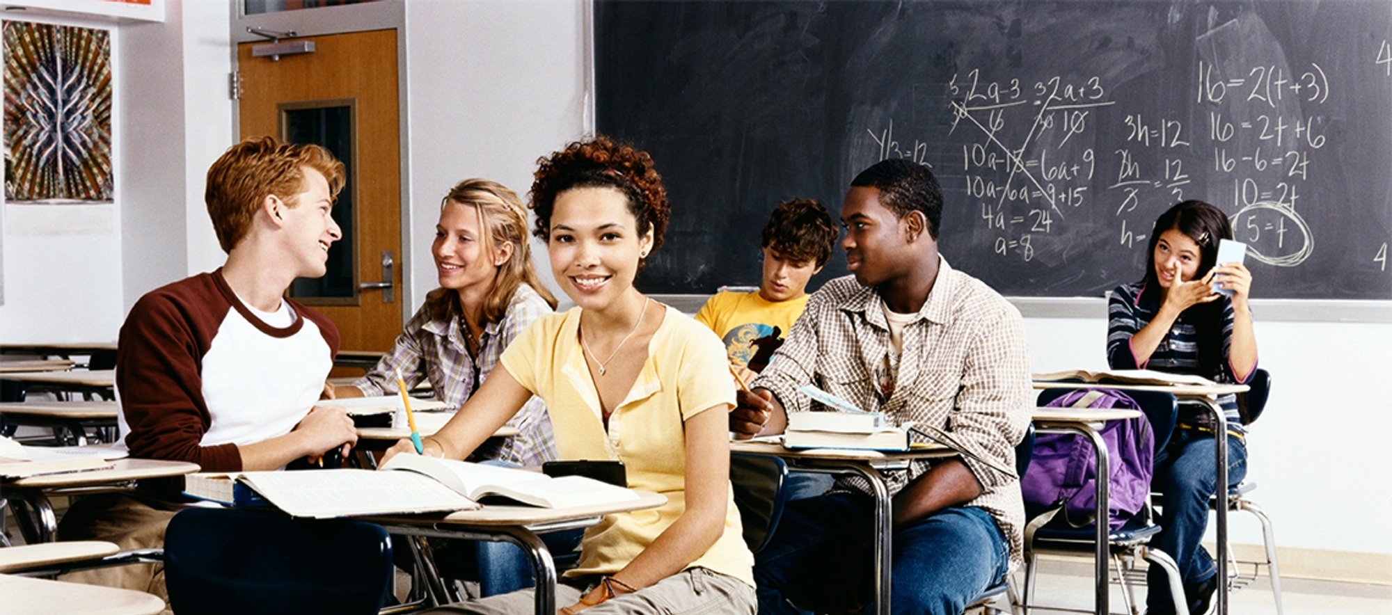 Students in a math class