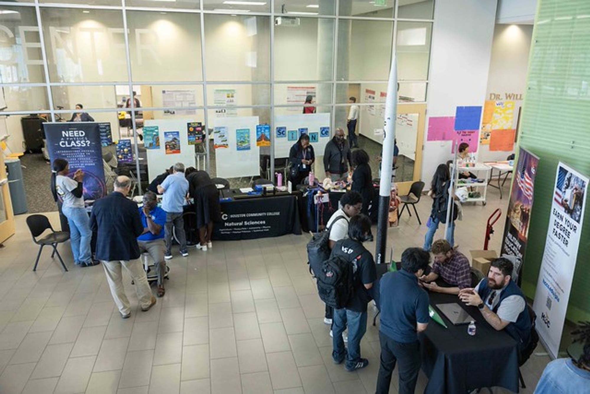 Students attending a transfer fair