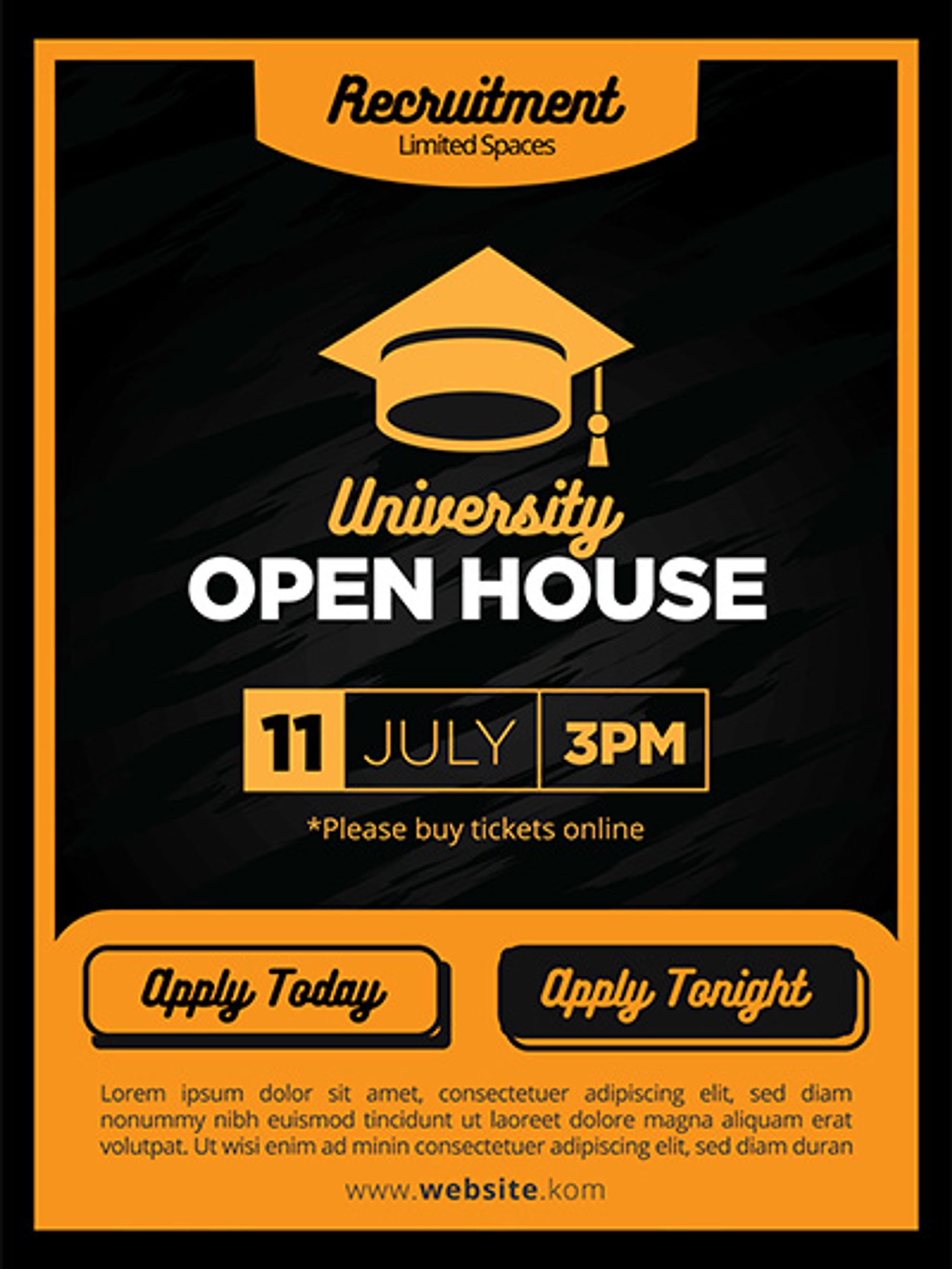 An example of an inaccessible image, open house flyer