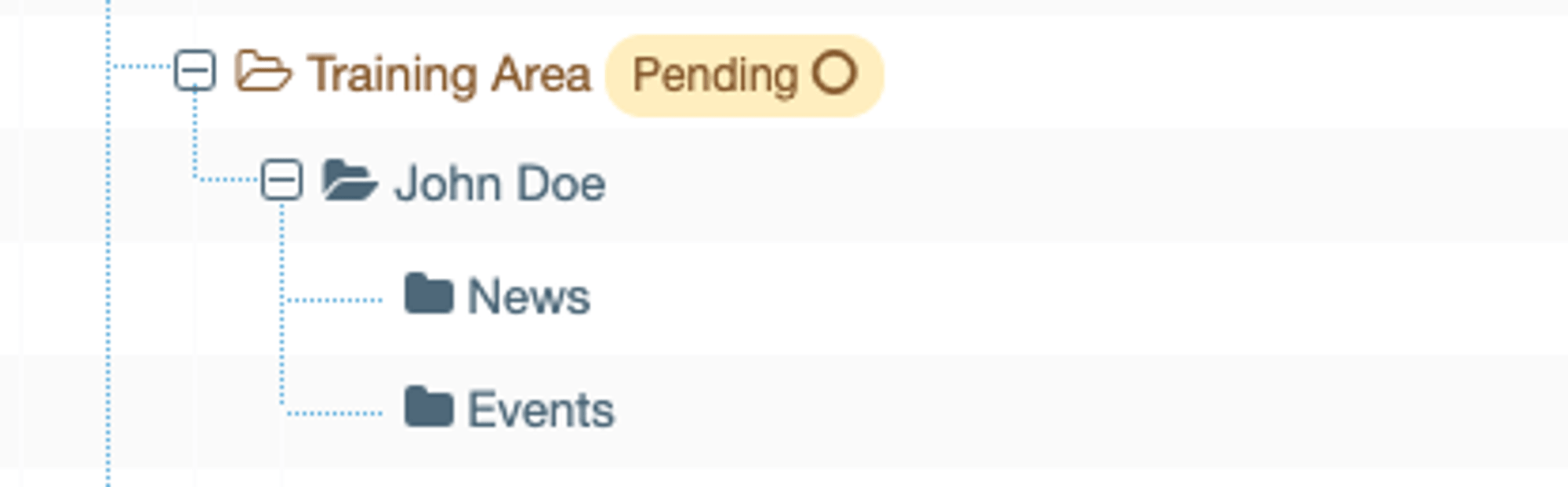 Events folder found under your name from editor section.