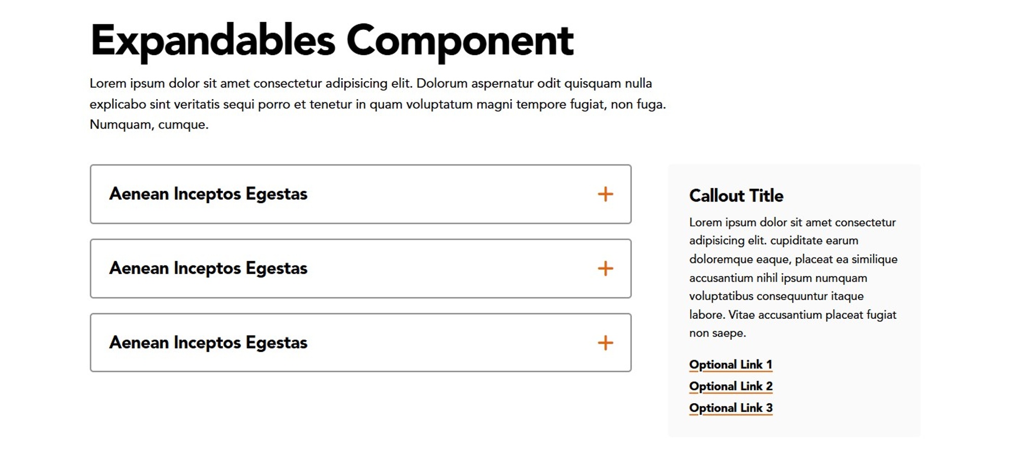 Screenshot of Expandable Compontent