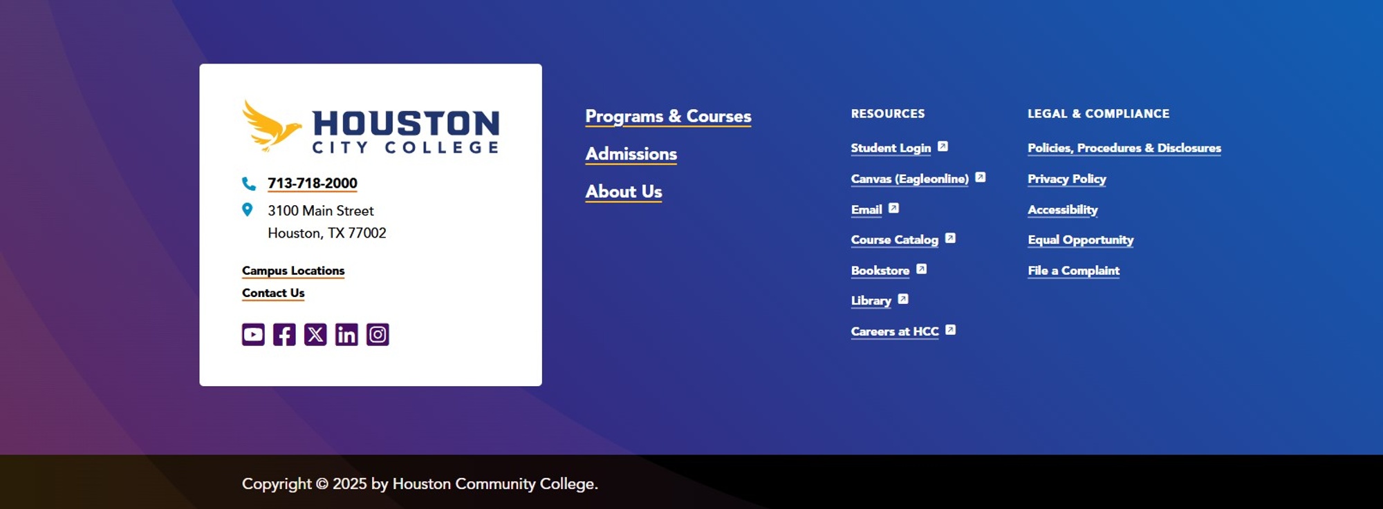 Screenshot of the Footer