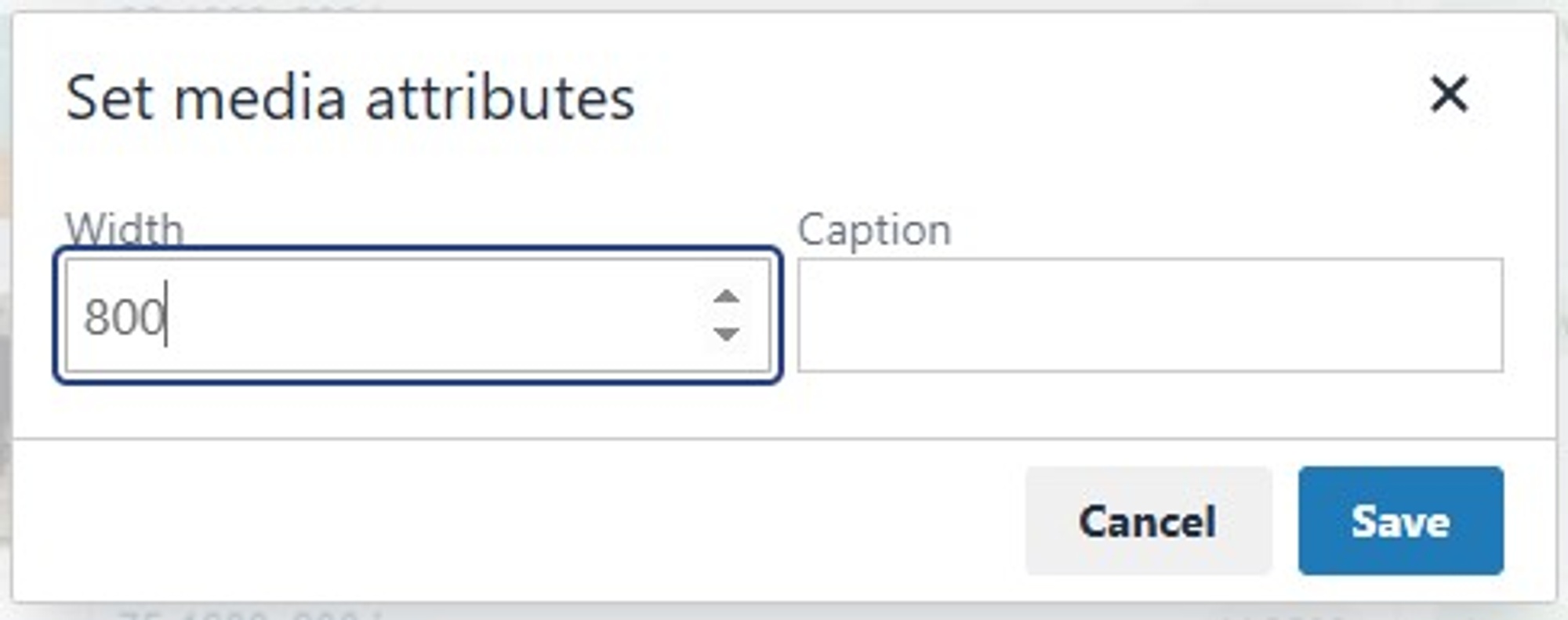 Changing the width attribute
