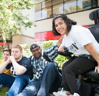 VAST students socializing on campus