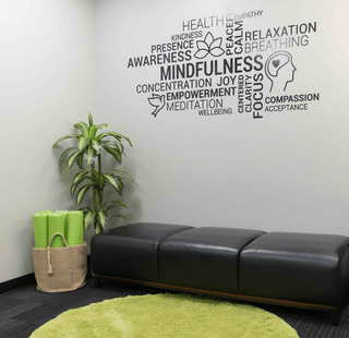 A view of the Mindful Room at the Central College Wellness Center.