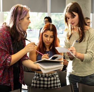 Students engaged in deep discussion