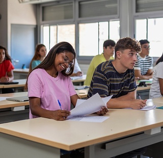 High School students sitting in a classroom
