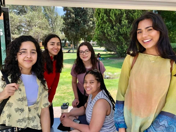 HCC Honors College students pose for a photo during a trip.