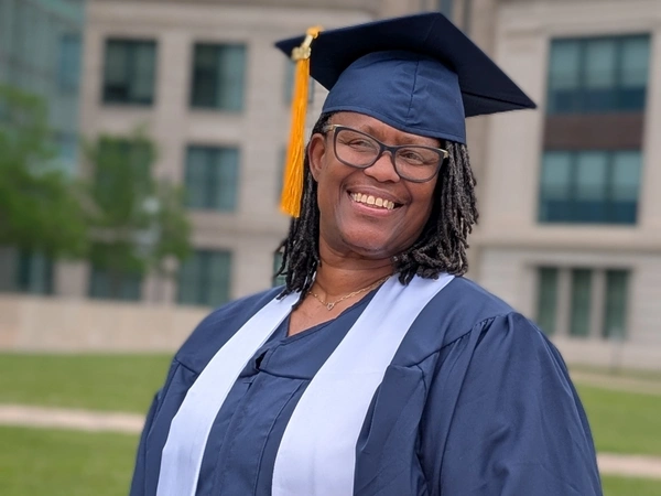 Lori Anderson, 63, earned her associate degree in multidisciplinary studies from HCC.