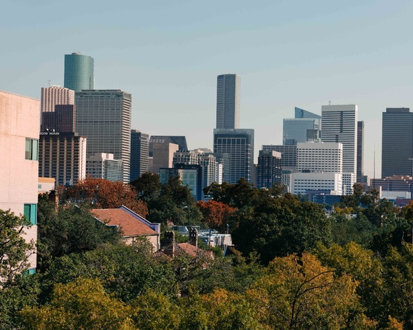The Houston skyline during the daytime.