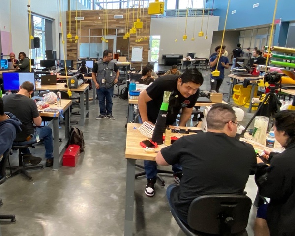 The IDEAStudio Makerspace is abuzz with activity.