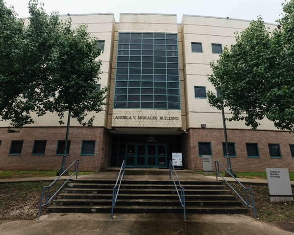 A view of the HCC Southeast College's Angela V. Morales Building.