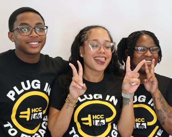 Group of students attending a social club event on campus