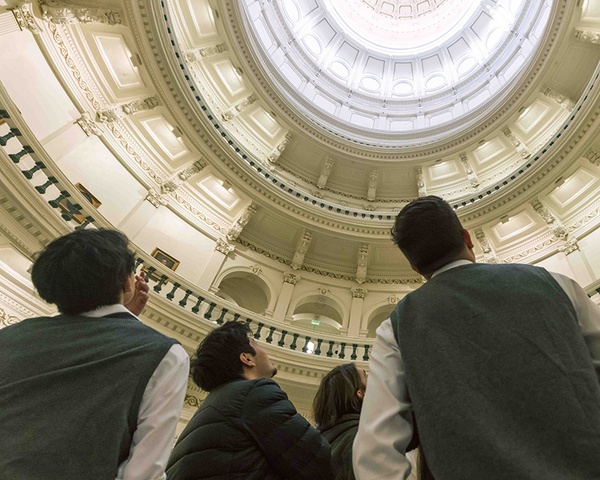 Students visiting the state capitol of Texas