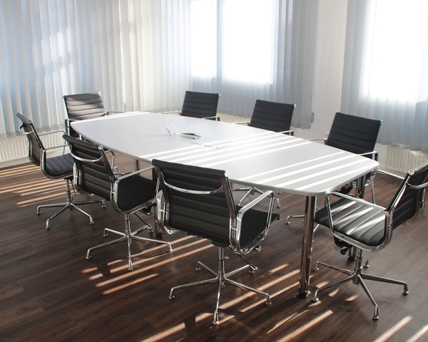 Conference room with empty chairs