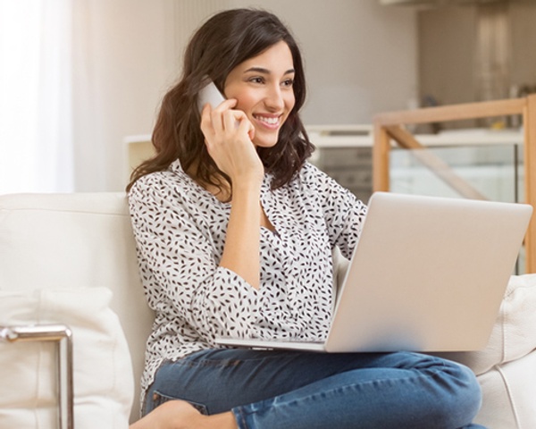 An online student calling in for support