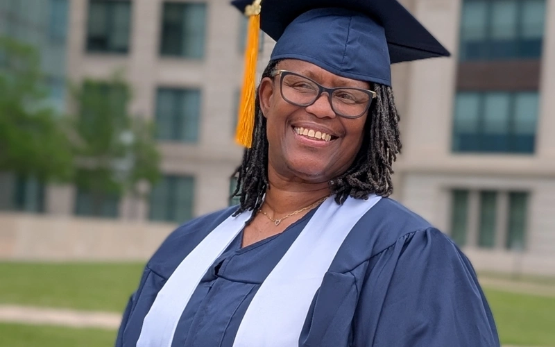 Lori Anderson, 63, earned her associate degree in multidisciplinary studies from HCC.